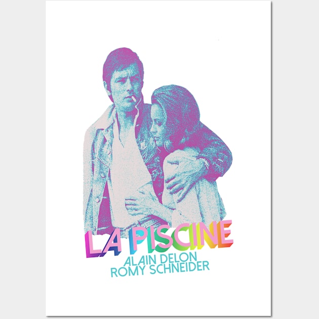 La Piscine - Alain Delon and Romy Schneider Wall Art by CocoCat